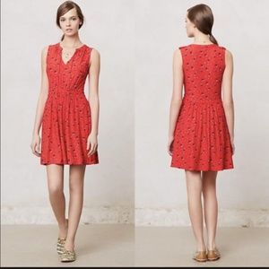 Cute casual red Anthropologie dress